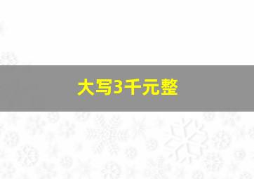 大写3千元整