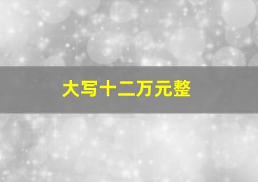 大写十二万元整