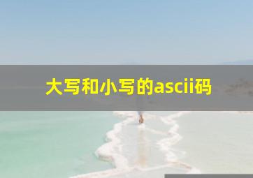 大写和小写的ascii码