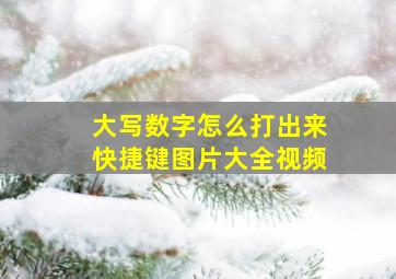 大写数字怎么打出来快捷键图片大全视频