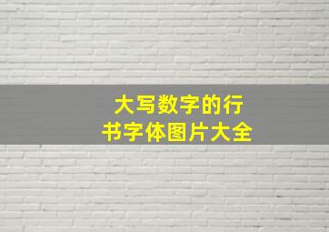 大写数字的行书字体图片大全