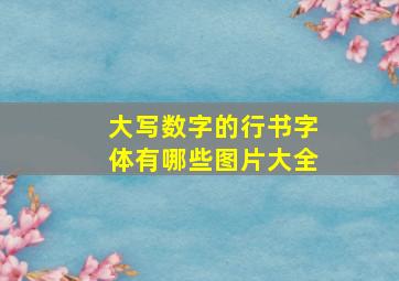 大写数字的行书字体有哪些图片大全