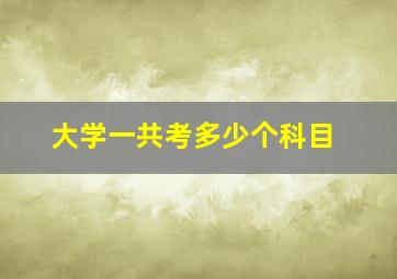 大学一共考多少个科目