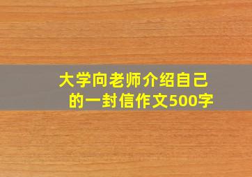 大学向老师介绍自己的一封信作文500字