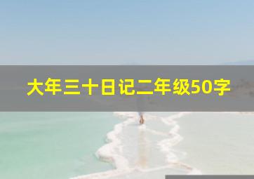 大年三十日记二年级50字