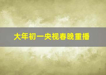 大年初一央视春晚重播