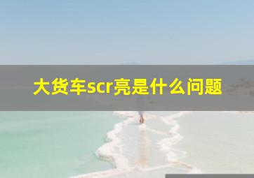 大货车scr亮是什么问题