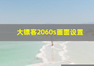 大镖客2060s画面设置