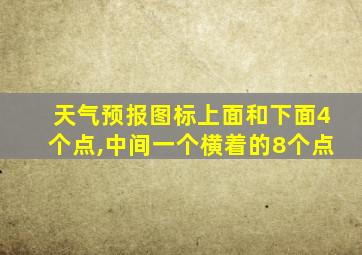 天气预报图标上面和下面4个点,中间一个横着的8个点