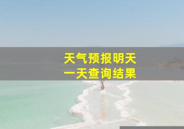 天气预报明天一天查询结果