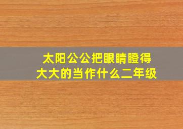 太阳公公把眼睛瞪得大大的当作什么二年级