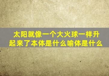 太阳就像一个大火球一样升起来了本体是什么喻体是什么