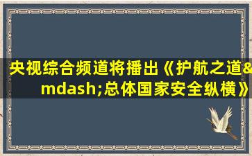 央视综合频道将播出《护航之道—总体国家安全纵横》