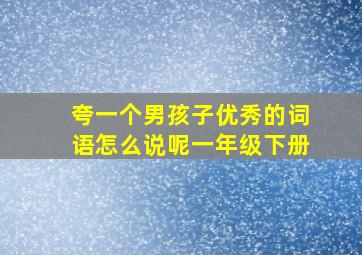 夸一个男孩子优秀的词语怎么说呢一年级下册