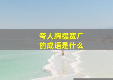 夸人胸襟宽广的成语是什么