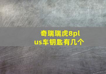 奇瑞瑞虎8plus车钥匙有几个