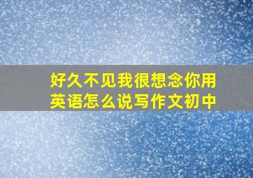 好久不见我很想念你用英语怎么说写作文初中