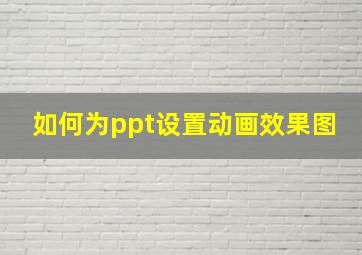 如何为ppt设置动画效果图