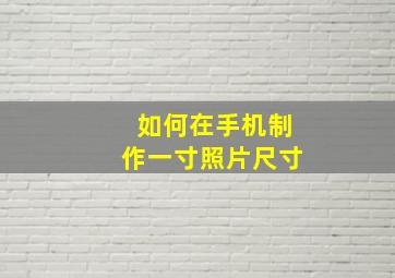 如何在手机制作一寸照片尺寸