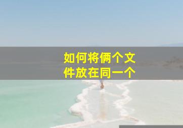 如何将俩个文件放在同一个