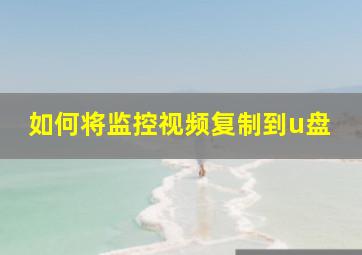 如何将监控视频复制到u盘