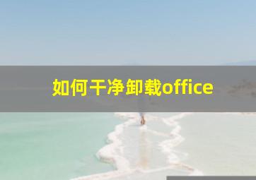 如何干净卸载office