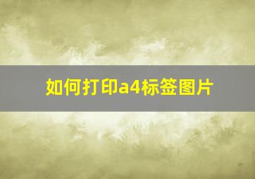 如何打印a4标签图片