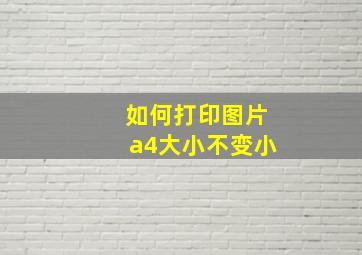 如何打印图片a4大小不变小