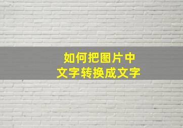 如何把图片中文字转换成文字