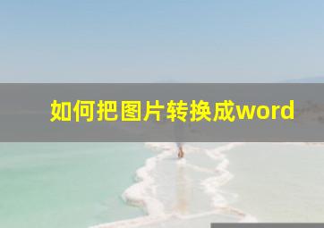 如何把图片转换成word