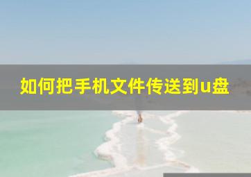 如何把手机文件传送到u盘