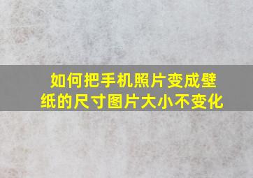 如何把手机照片变成壁纸的尺寸图片大小不变化