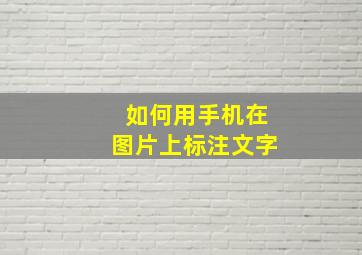 如何用手机在图片上标注文字