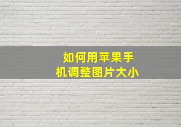 如何用苹果手机调整图片大小