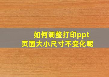 如何调整打印ppt页面大小尺寸不变化呢