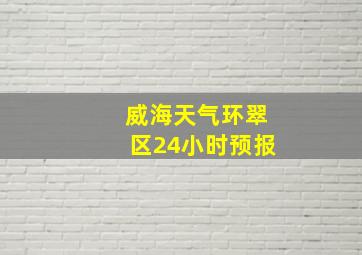 威海天气环翠区24小时预报