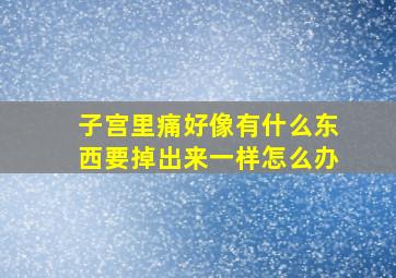 子宫里痛好像有什么东西要掉出来一样怎么办