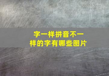 字一样拼音不一样的字有哪些图片