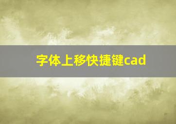 字体上移快捷键cad