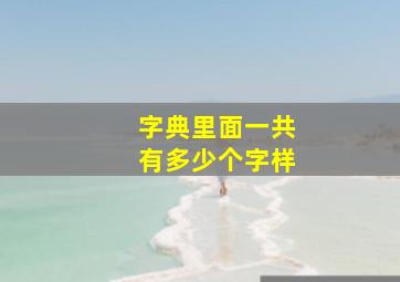 字典里面一共有多少个字样