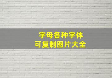 字母各种字体可复制图片大全