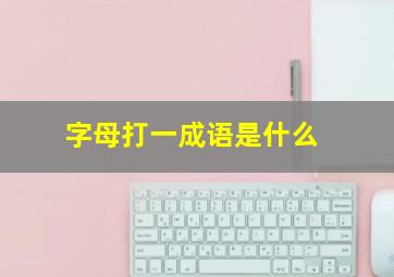 字母打一成语是什么