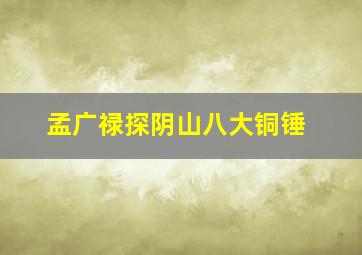 孟广禄探阴山八大铜锤