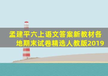 孟建平六上语文答案新教材各地期末试卷精选人教版2019