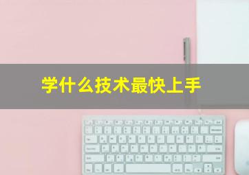 学什么技术最快上手