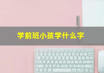 学前班小孩学什么字