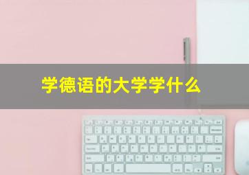 学德语的大学学什么