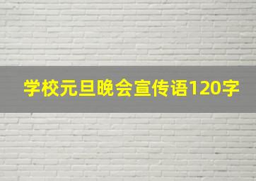 学校元旦晚会宣传语120字