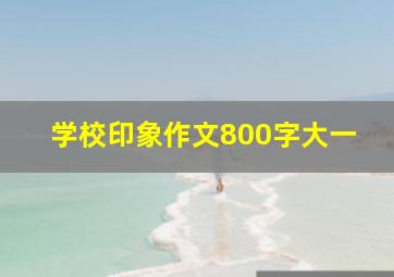 学校印象作文800字大一