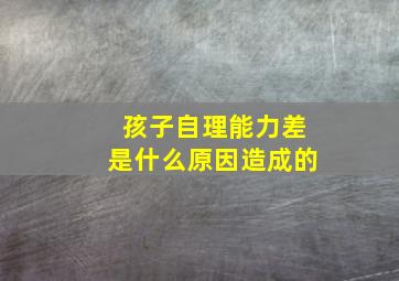 孩子自理能力差是什么原因造成的